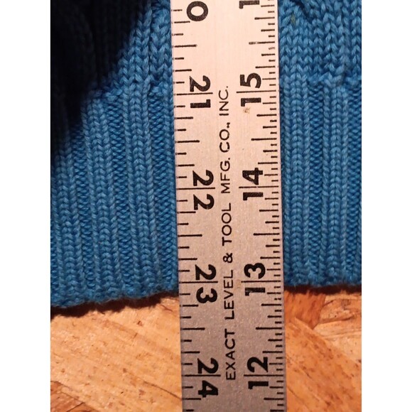 Ralph Lauren Cable Knit Sweater XL Womens RL Cropped Sweater Turquoise Blue - Picture 4 of 5